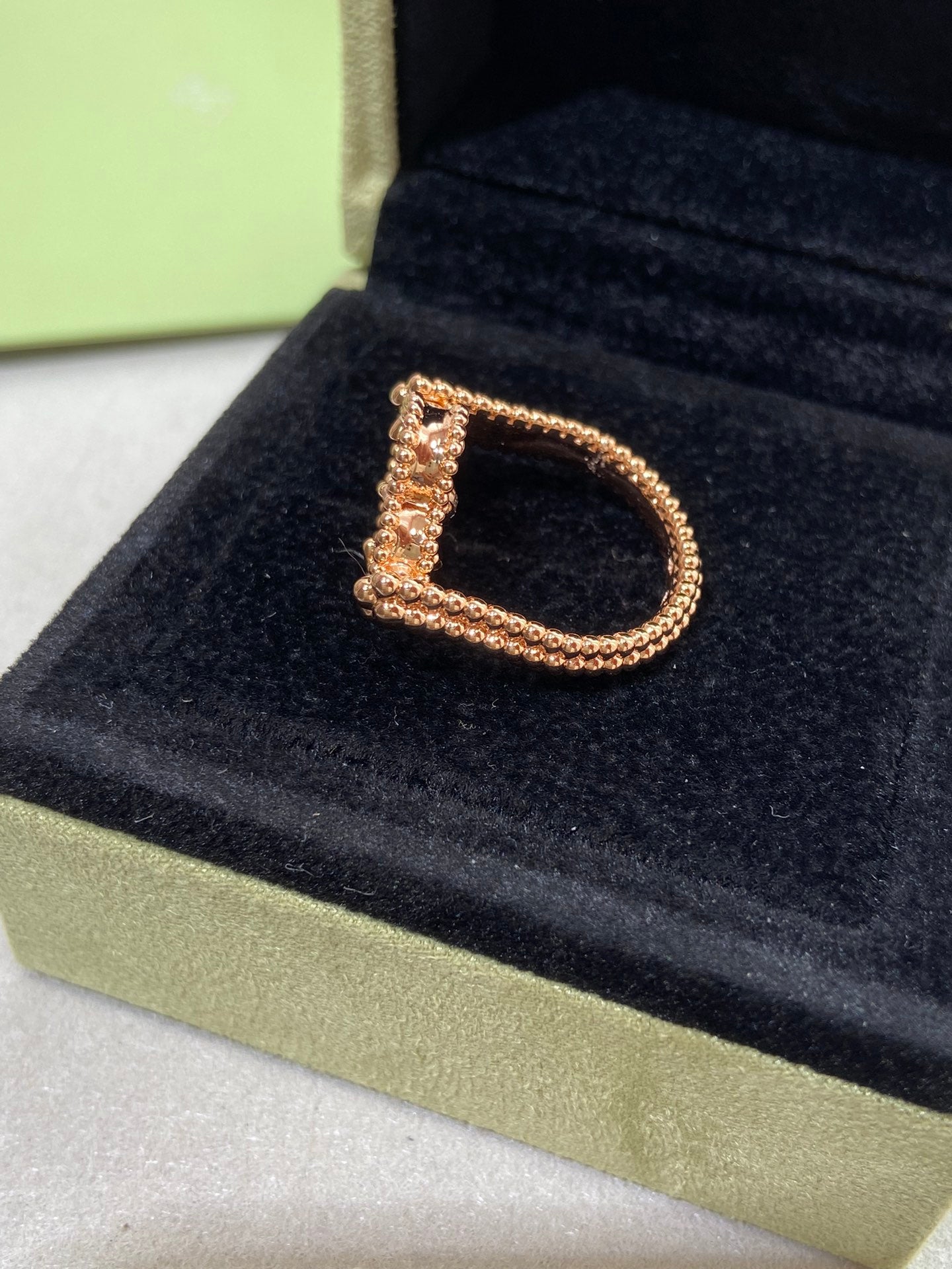 [Luxe Jewelry]CLOVER RIVERSIBLE ROSE GOLD RING
