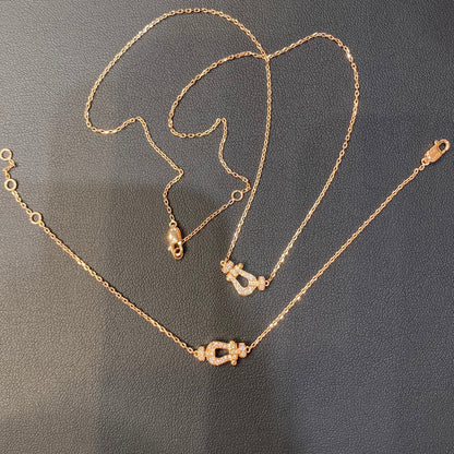 [Luxe Jewelry]FORCE 10 DIAMOND PINK GOLD NECKLACE MINI MODEL