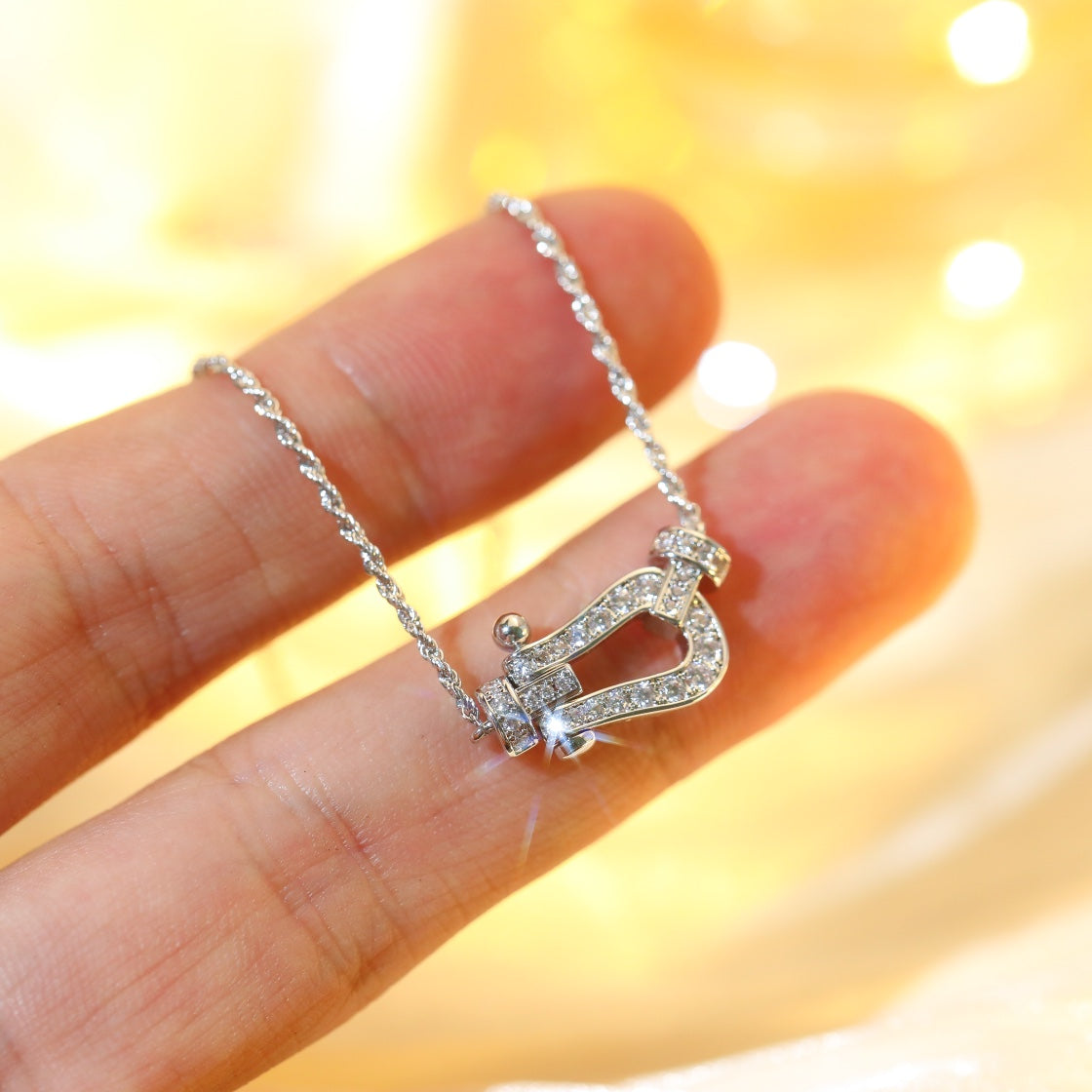 [Luxe Jewelry]FORCE 10 DIAMOND SILVER NECKLACE MINI MODEL