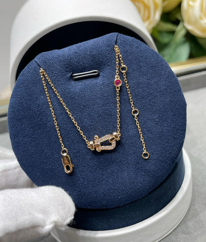 [Luxe Jewelry]FORCE 10 DIAMOND PINK GOLD NECKLACE