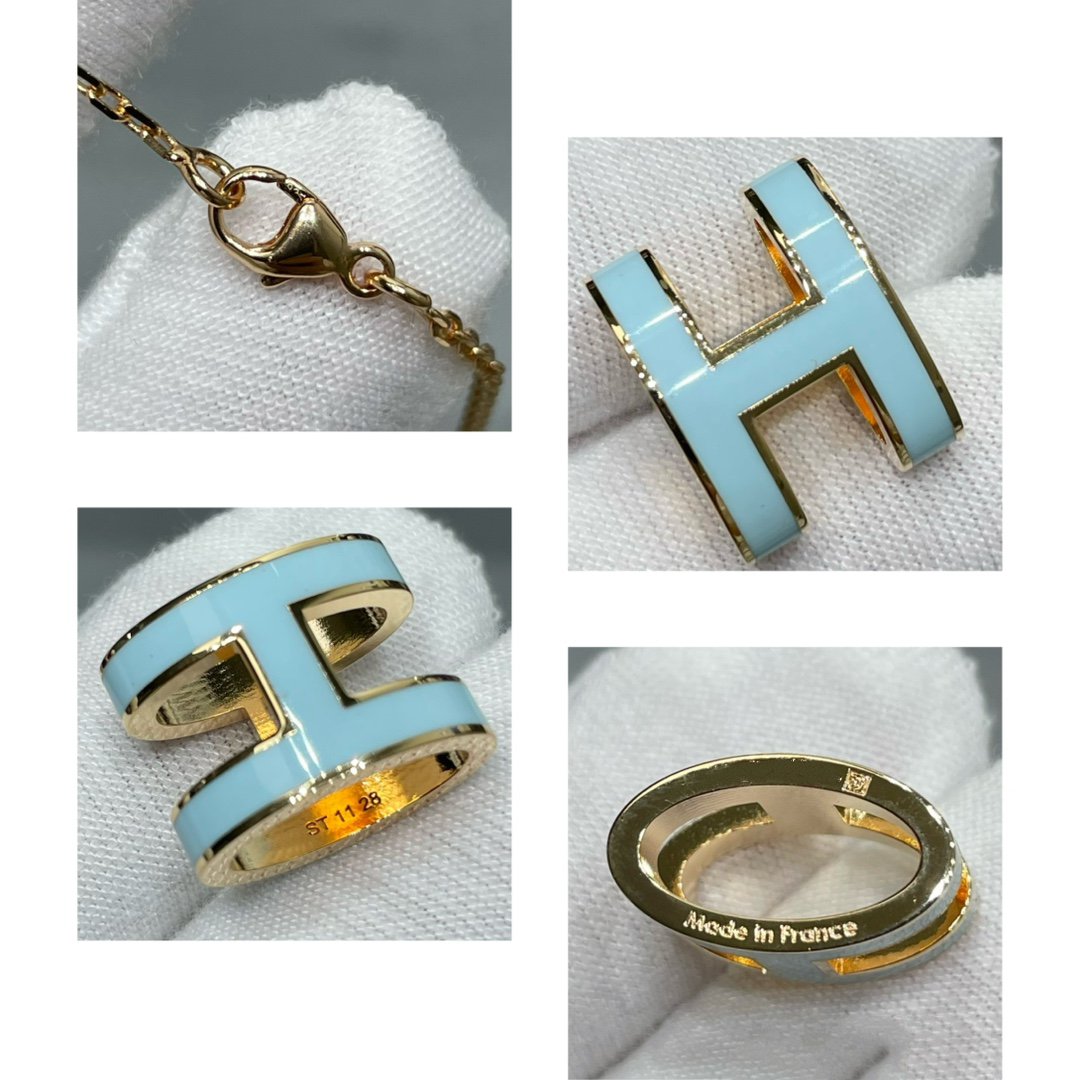 [Bijoux de luxe]Collier POP H bleu ciel
