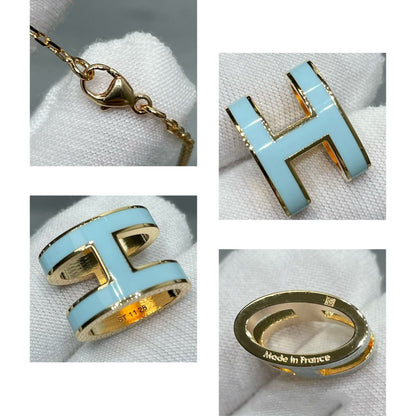 [Bijoux de luxe]Collier POP H bleu ciel
