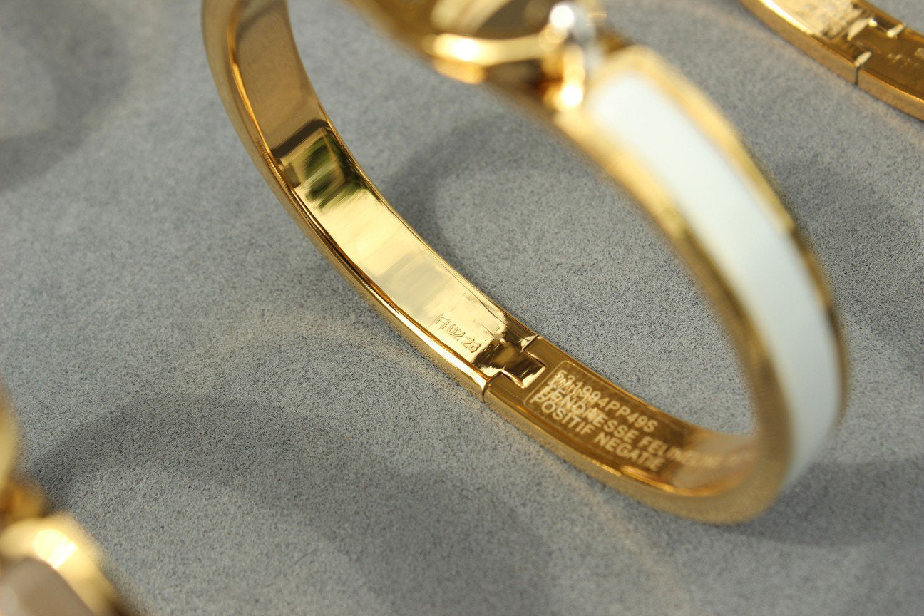 [Bijoux de luxe]BRACELET CLIC CHAINE EN OR