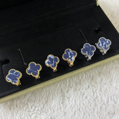 [Bijoux de luxe]Boucles d'oreilles moyennes en pierre de trèfle