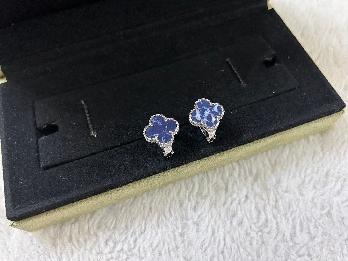 [Bijoux de luxe]Boucles d'oreilles moyennes en pierre de trèfle