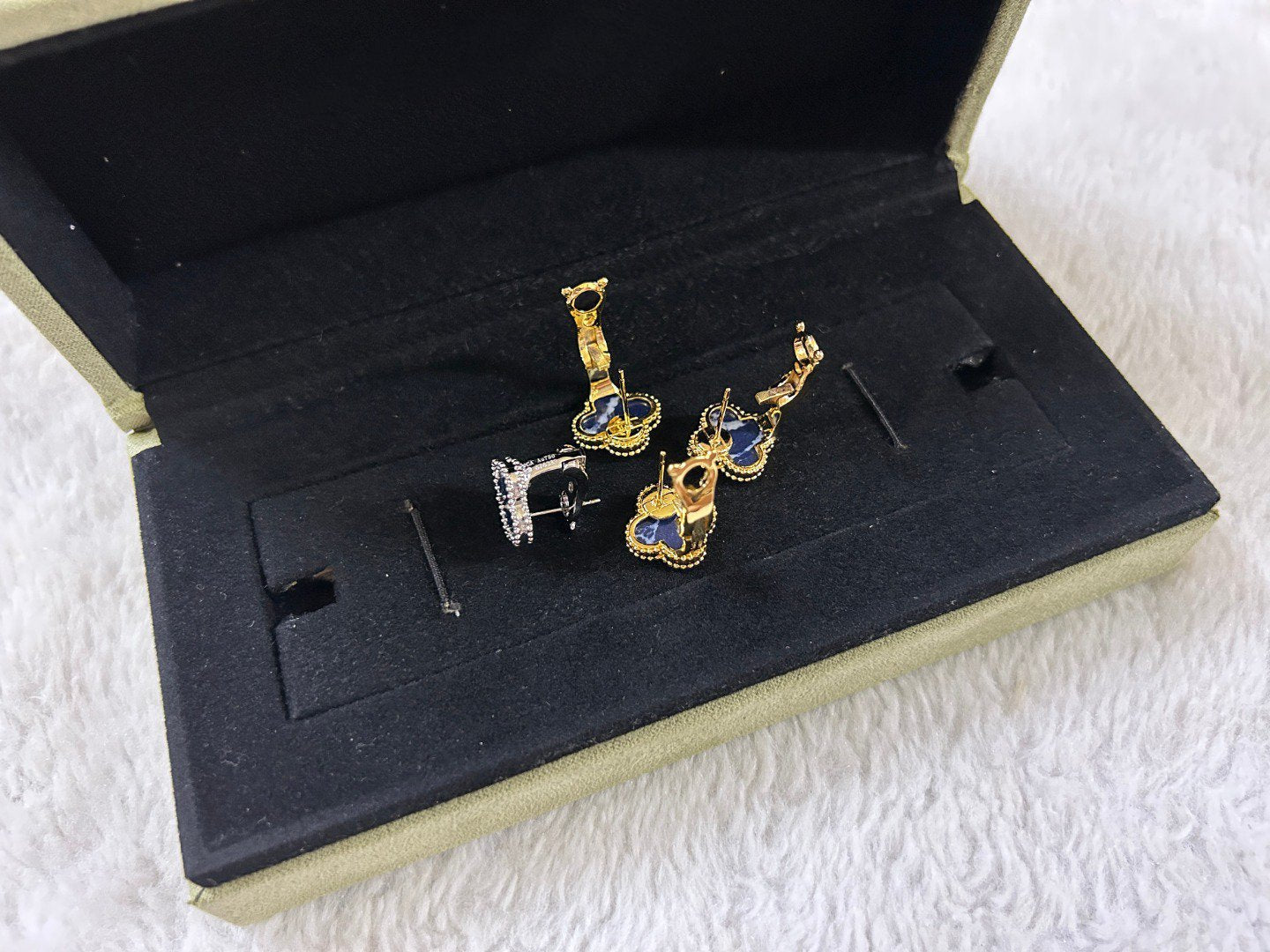 [Bijoux de luxe]Boucles d'oreilles moyennes en pierre de trèfle