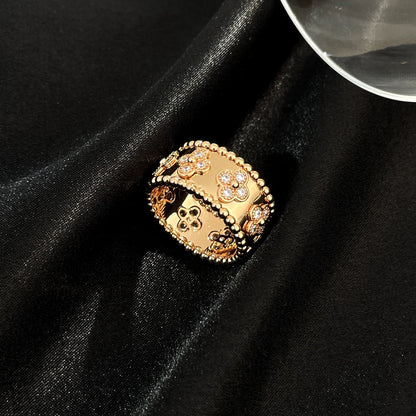 [Bijoux de luxe] GRANDE BAGUE PERLEE DIAMANT 