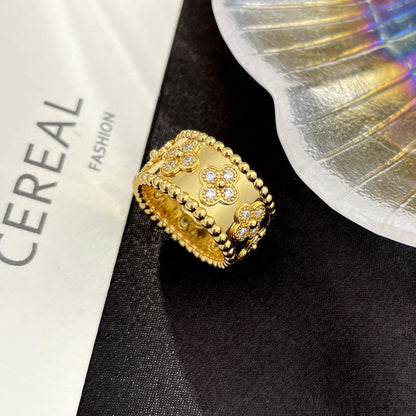 [Bijoux de luxe] GRANDE BAGUE PERLEE DIAMANT 