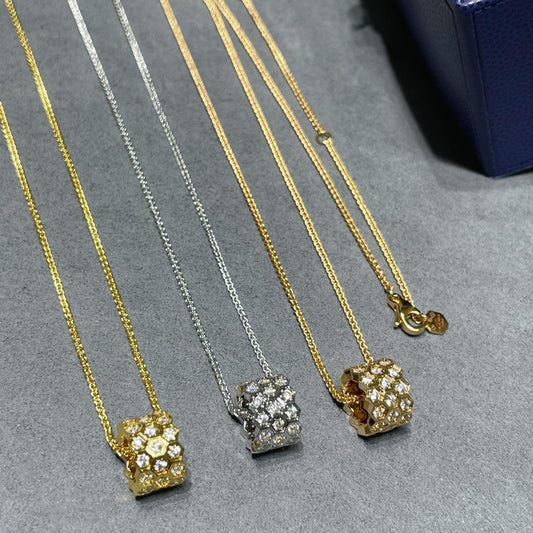 [Luxe Jewelry]BEE LOVE DIAMOND PAVED 3 ROW NECKLACE