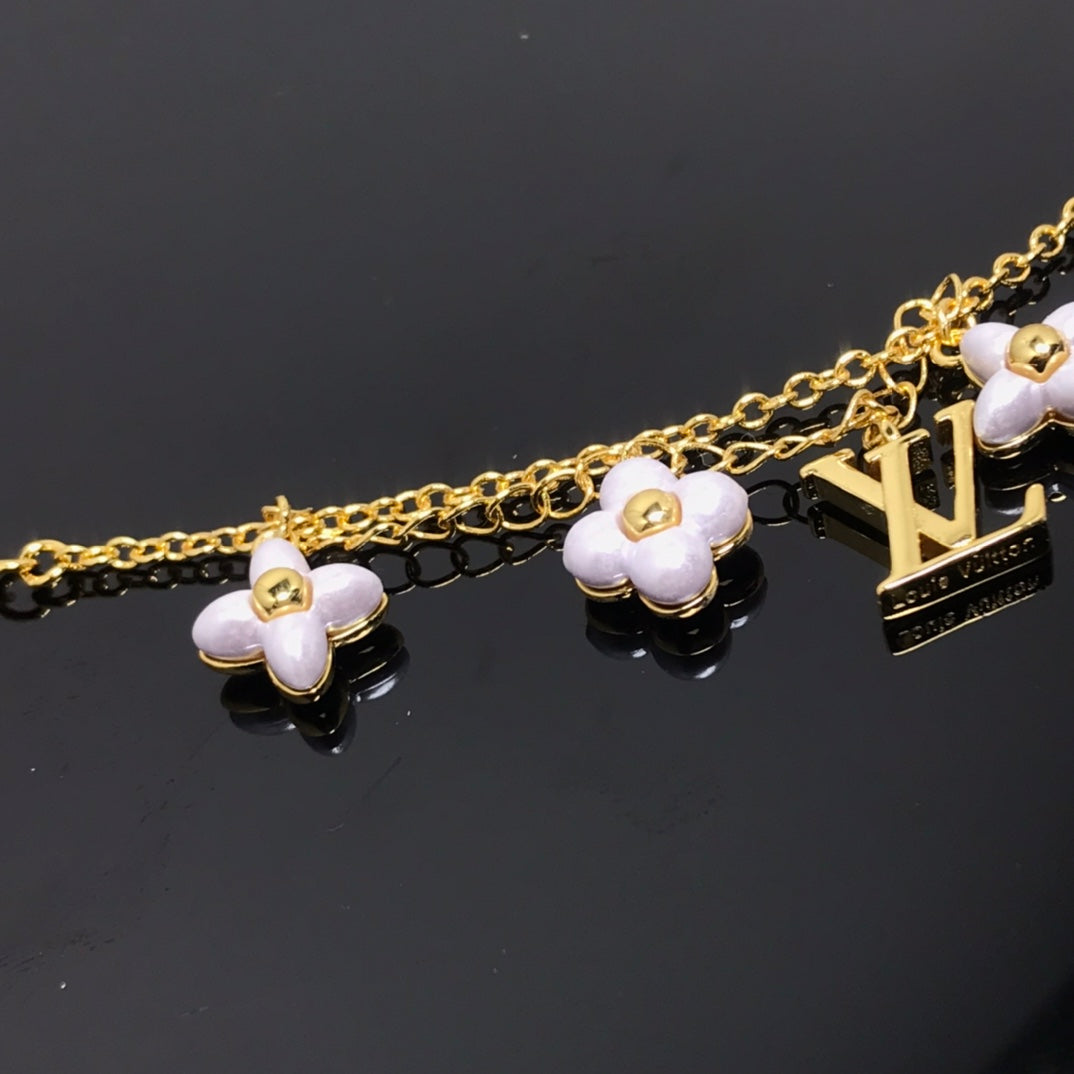 [Bijoux de luxe] Bracelet en or avec logo 6 motifs étoiles et soleil