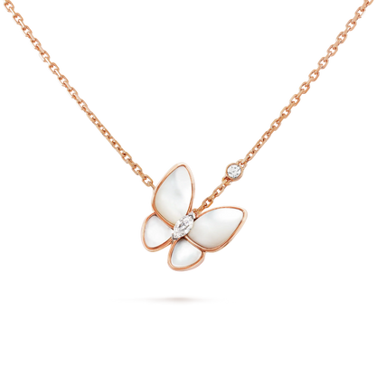 [Luxe Jewelry]BUTTERFLY MOP DIAMOND NECKLACE