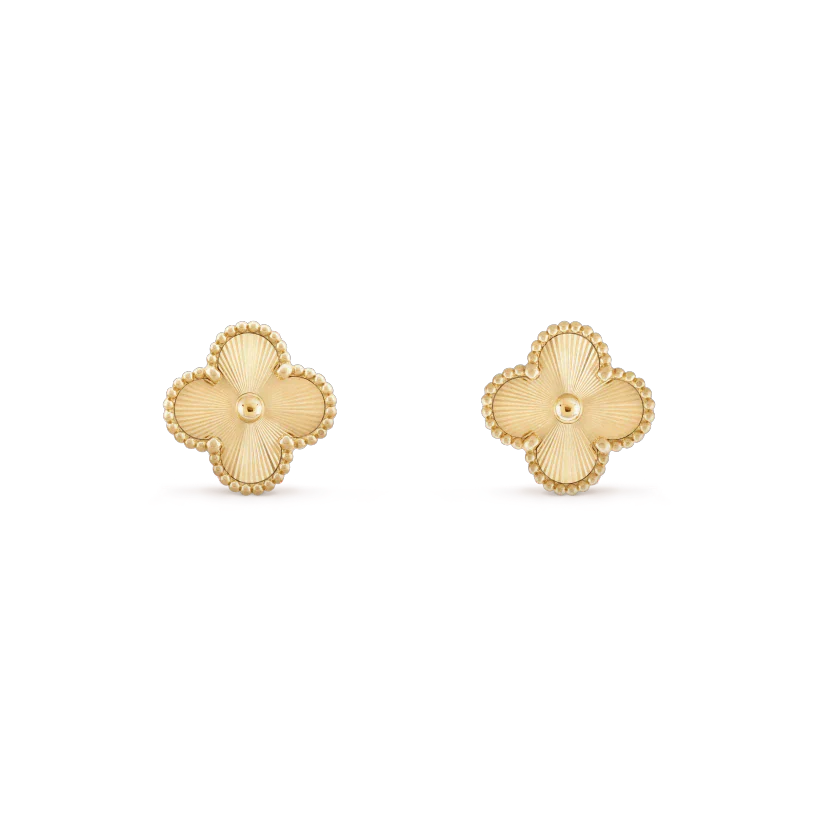 [Luxe Jewelry]CLOVER MINI 9.5MM LASER EARRINGS
