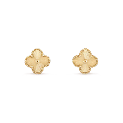 [Luxe Jewelry]CLOVER MINI 9.5MM LASER EARRINGS