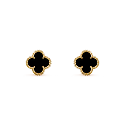 [Luxe Jewelry]CLOVER MINI 9.5MM BLACK MOP EARRINGS