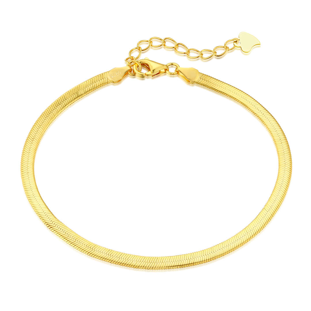 [Luxe Jewelry]Flat Snake Bone Chain Blade Necklace