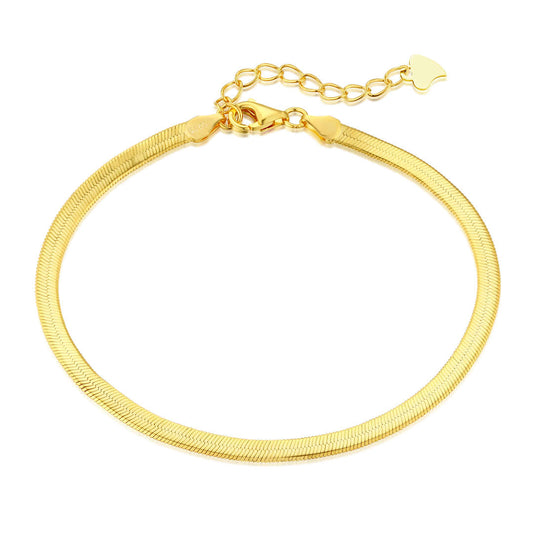 [Luxe Jewelry]Flat Snake Bone Chain Blade Necklace