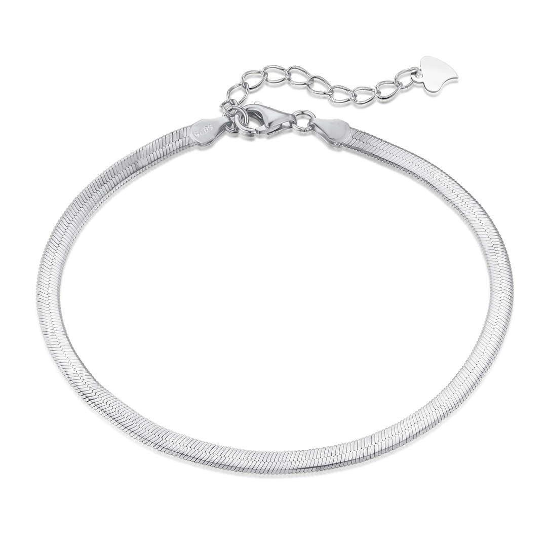 [Luxe Jewelry]Flat Snake Bone Chain Blade Necklace
