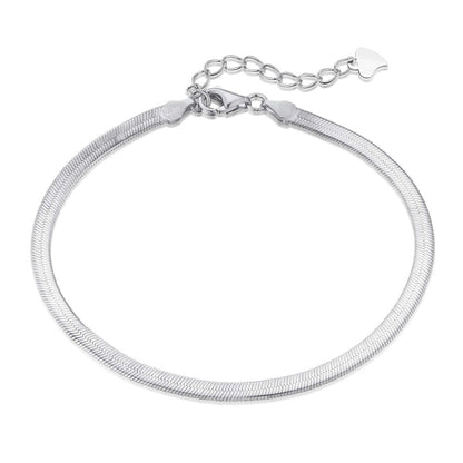 [Luxe Jewelry]Flat Snake Bone Chain Blade Necklace