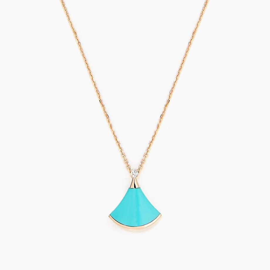 [Luxe Jewelry]DREAM NECKLACE TURQUOISE PINK GOLD