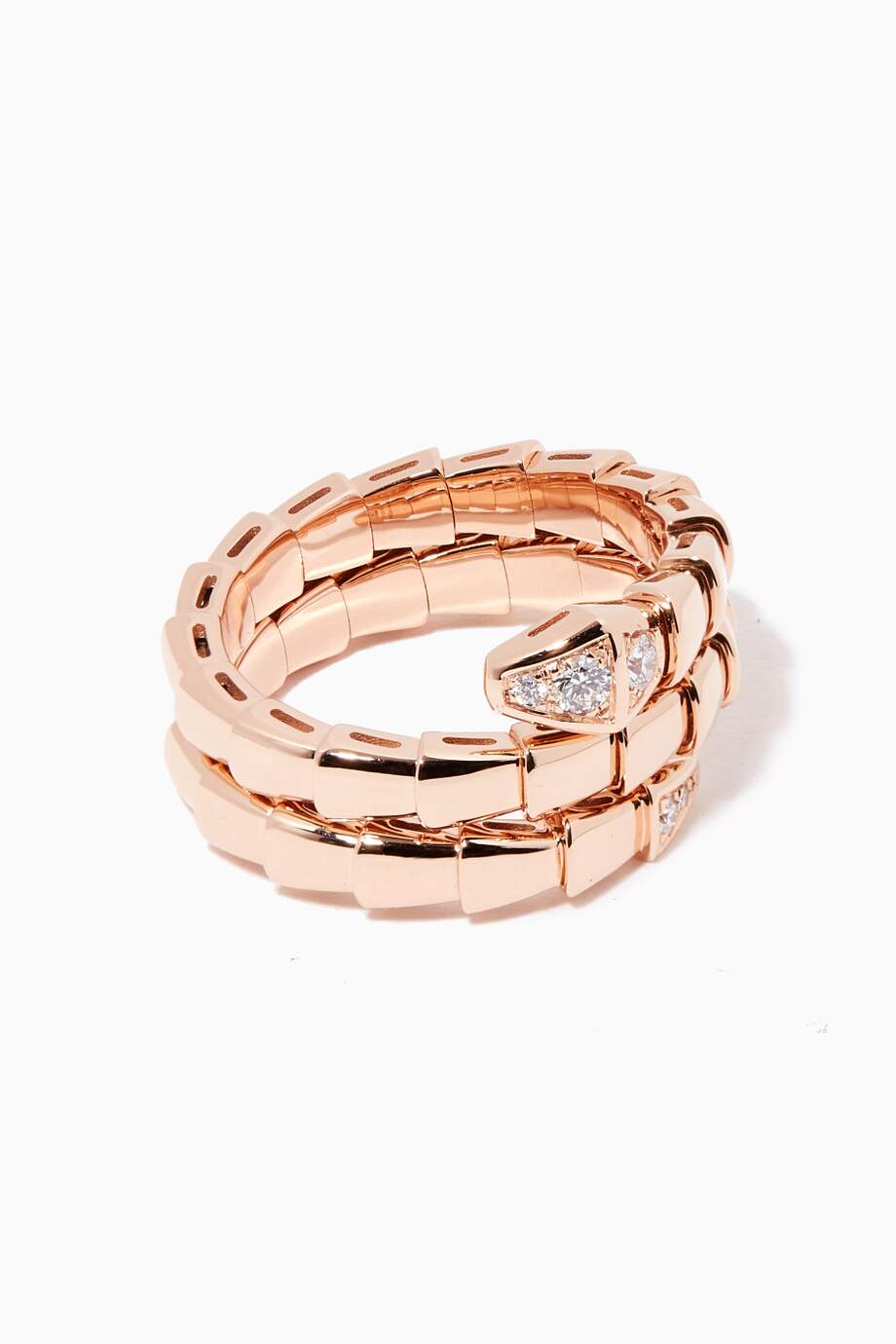 [Bijoux de luxe] BAGUE SERPENTS DOUBLE RANGÉE DE DIAMANTS
