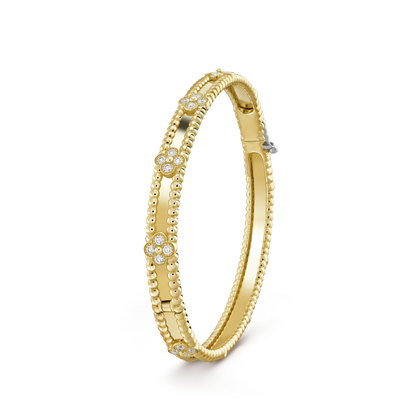 [Luxe Jewelry]CLOVER BRACELET 4MM DIAMONDS