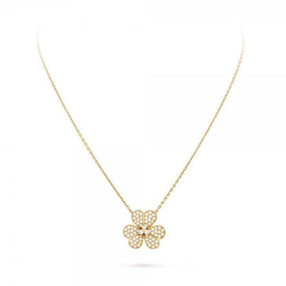 [Luxe Jewelry]FLOWER DIAMOND NECKLACE