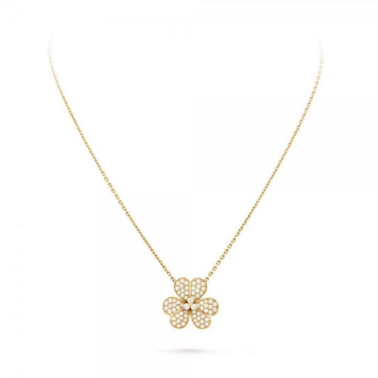 [Luxe Jewelry]FLOWER DIAMOND NECKLACE