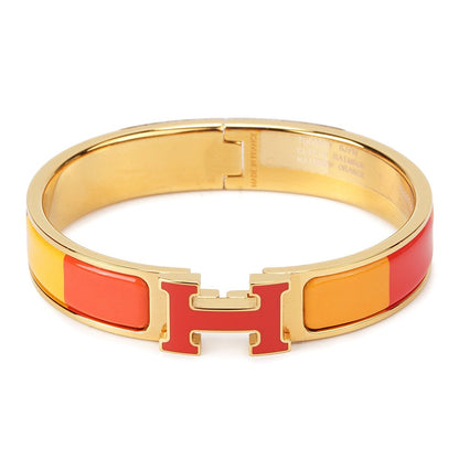 [Luxe Jewelry]H BRACELET ORANGE RAINBOW CERAMIC