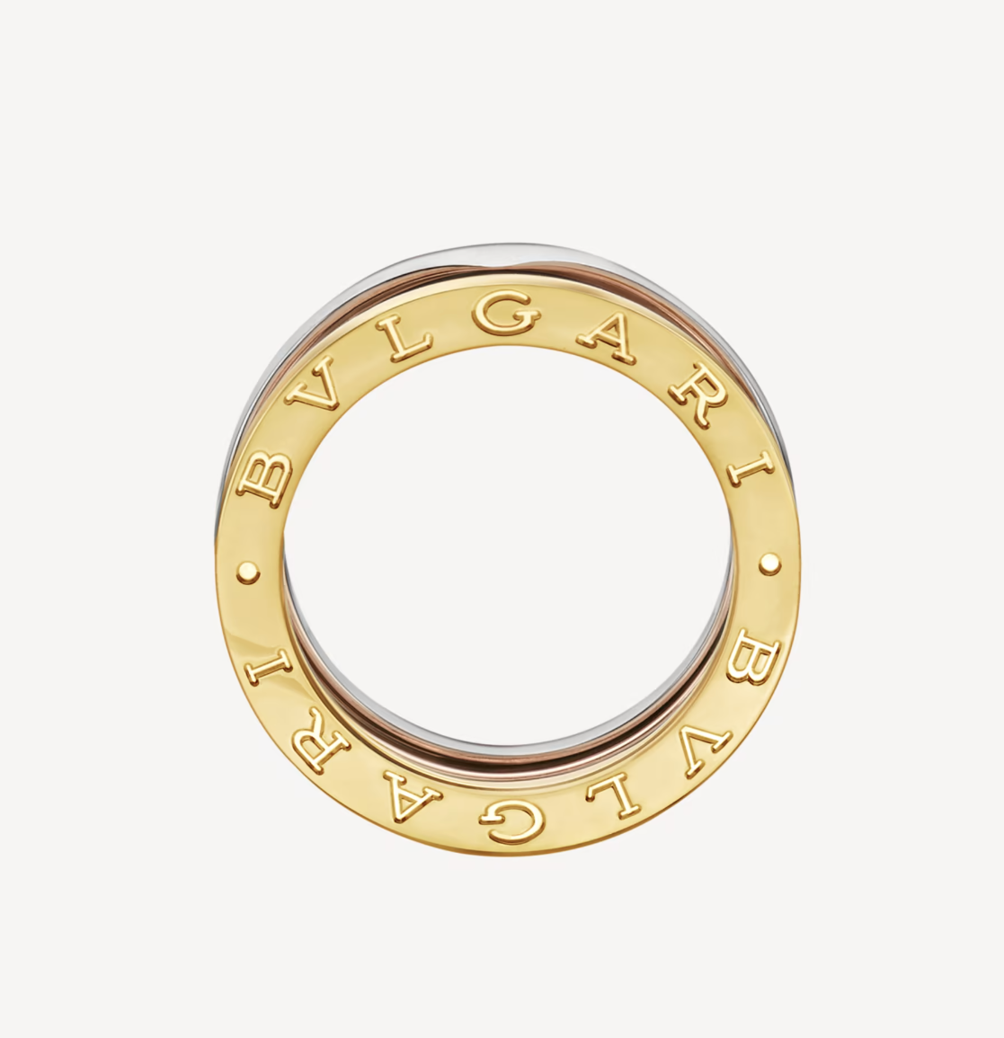 [Luxe Jewelry]ZERO 1 THREE-BAND ROSE WHITE AND YELLOW RING