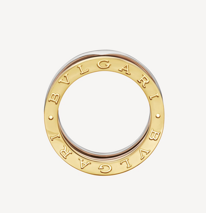 [Luxe Jewelry]ZERO 1 THREE-BAND ROSE WHITE AND YELLOW RING