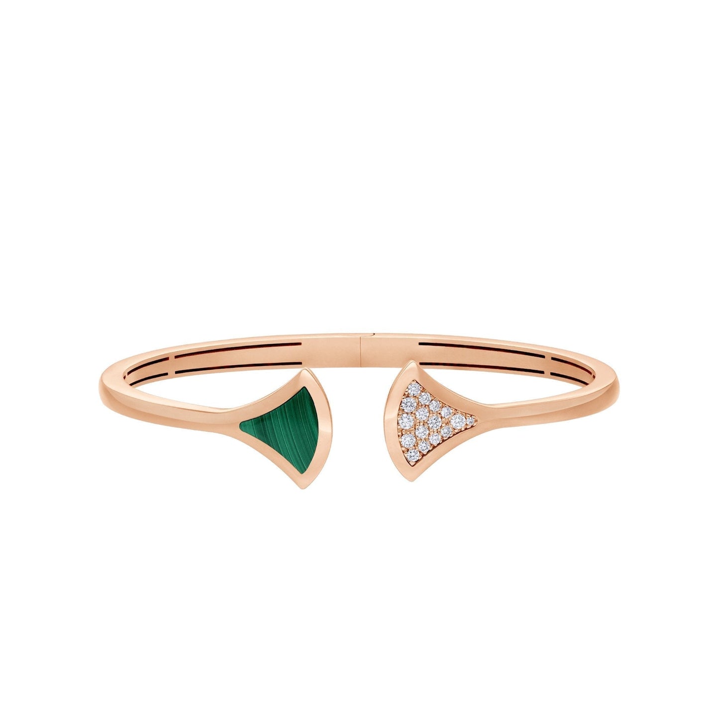 [Bijoux de luxe] BRACELET DREAM OUVERT MALACHITE OR ROSE