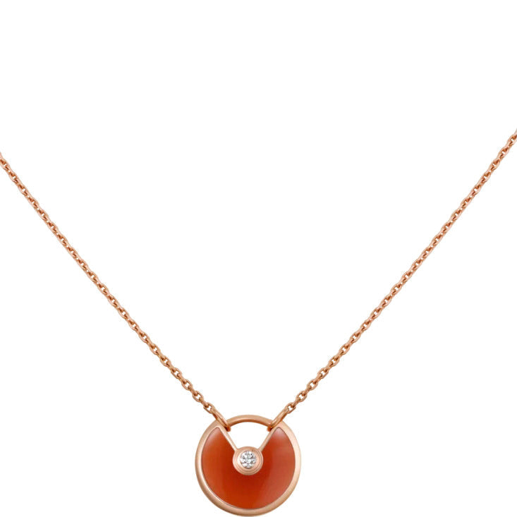 [Luxe Jewelry]AMULETTE GOLD CARNELIAN ONYX NECKLACE