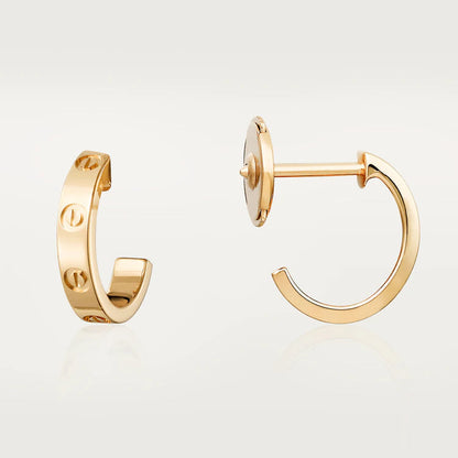 [Bijoux de luxe]Boucles d'oreilles Love 2,65 mm en or rose 