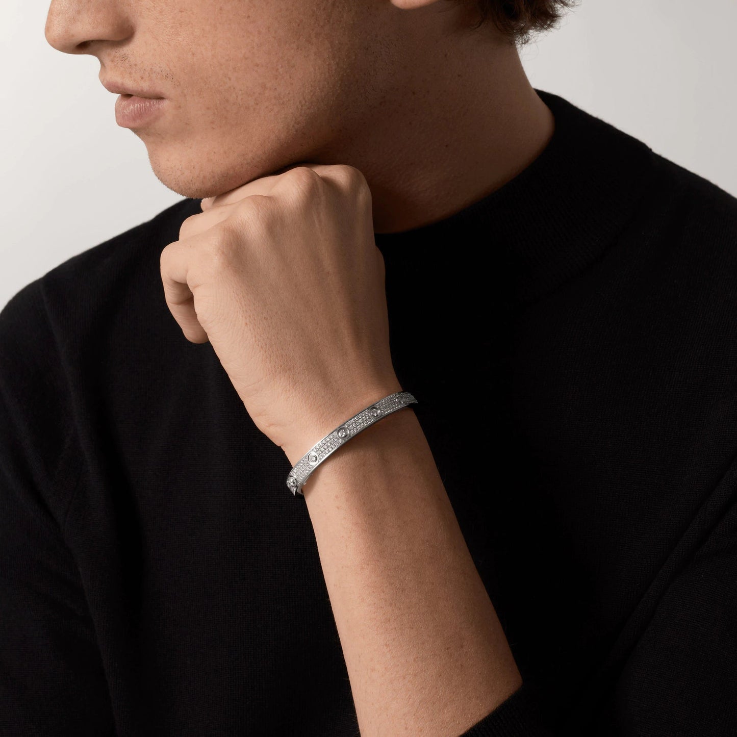 [Luxe Jewelry]LOVE BRACELET 6.1MM DIAMOND-PAVED 10 BIG DIAMONDS