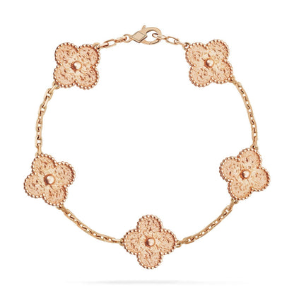 [Luxe Jewelry]CLOVER 5 MOTIFS BRONZING BRACELET