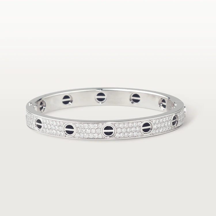 [Luxe Jewelry]LOVE BRACELET 6.1MM DIAMOND-PAVED CERAMIC