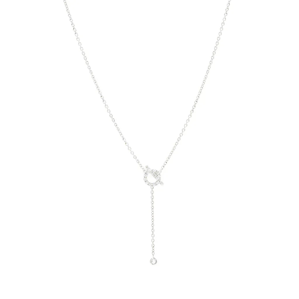 [Luxe Jewelry]FINESSE SILVER DIAMOND NECKLACE