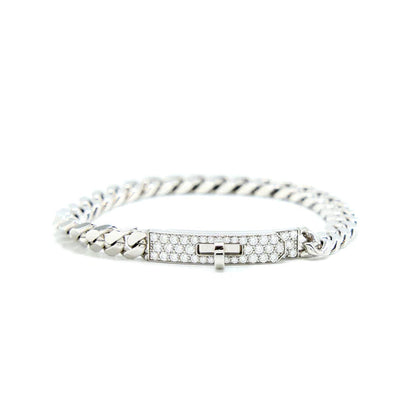 [Luxe Jewelry]KELLY CHAIN SILVER DIAMOND BRACELET