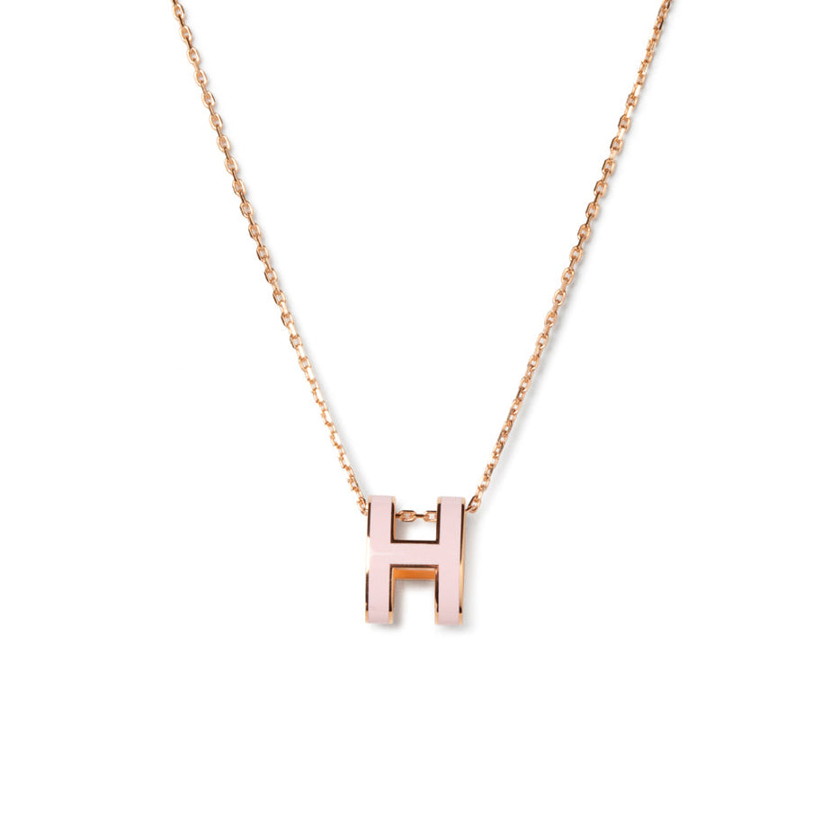 [Luxe Jewelry]POP H PEDANT PINK GOLD