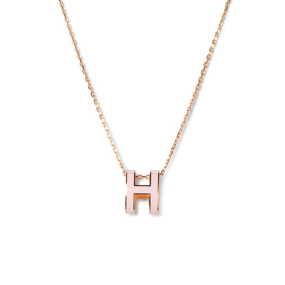 [Luxe Jewelry]POP H PEDANT PINK GOLD