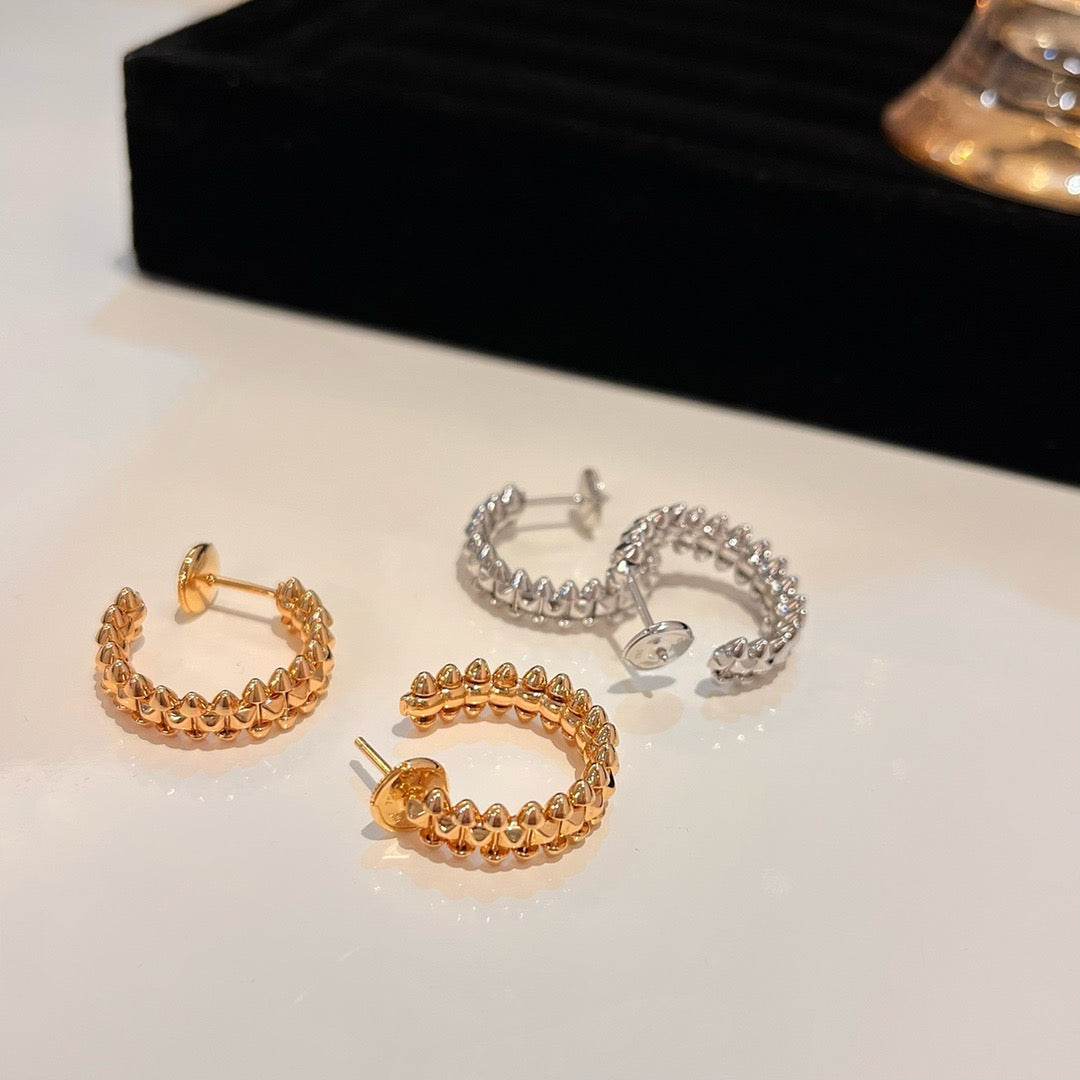 [Bijoux de luxe] Petites boucles d'oreilles créoles CLASH