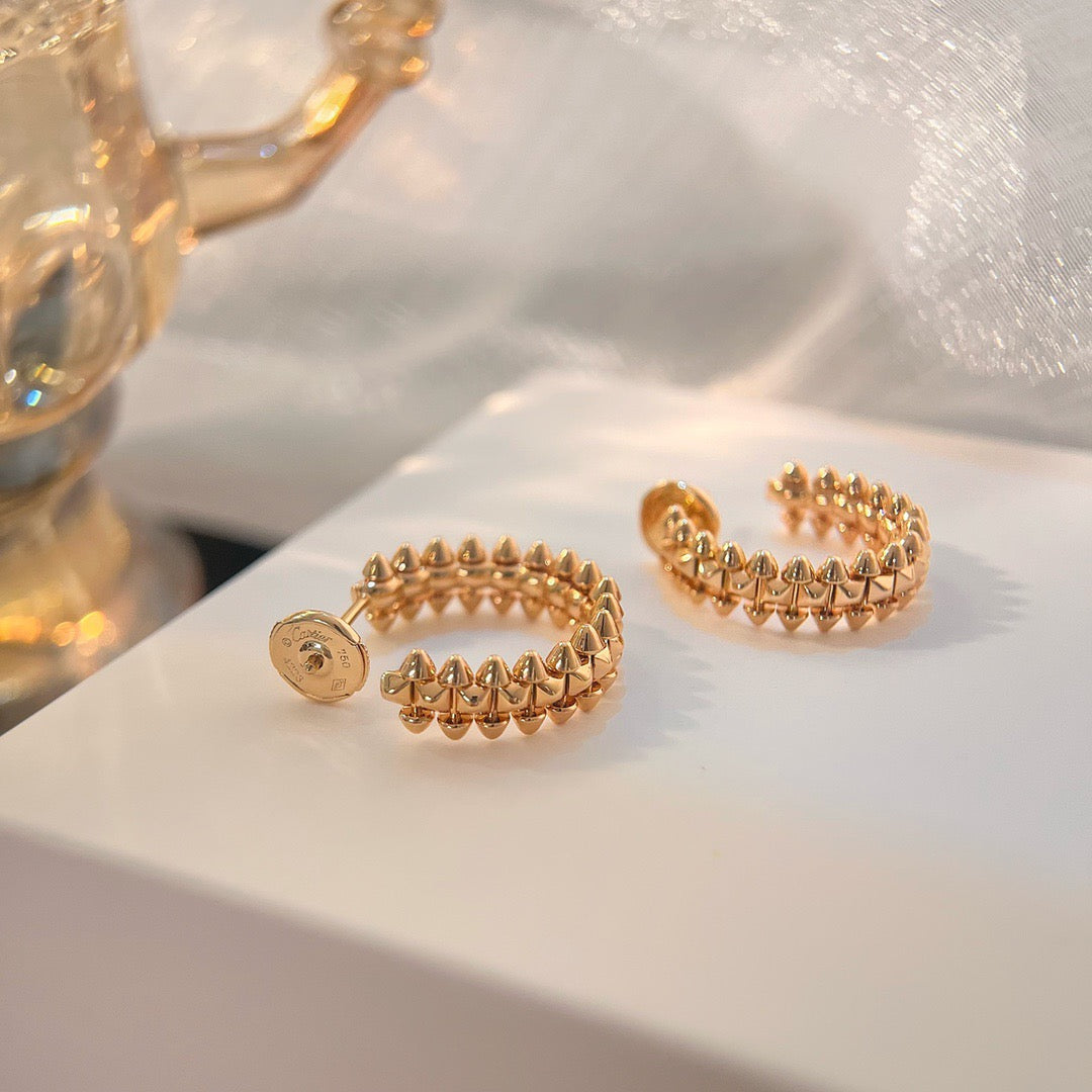 [Bijoux de luxe] Petites boucles d'oreilles créoles CLASH