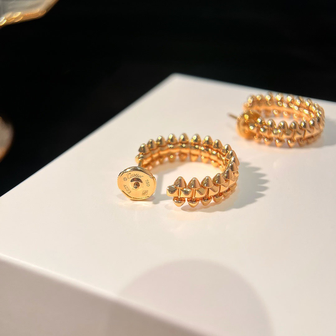 [Bijoux de luxe] Petites boucles d'oreilles créoles CLASH