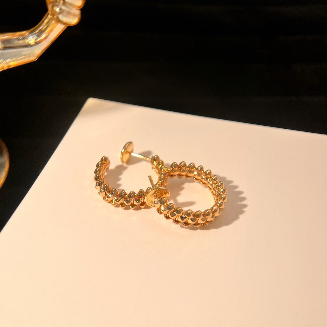 [Bijoux de luxe] Petites boucles d'oreilles créoles CLASH