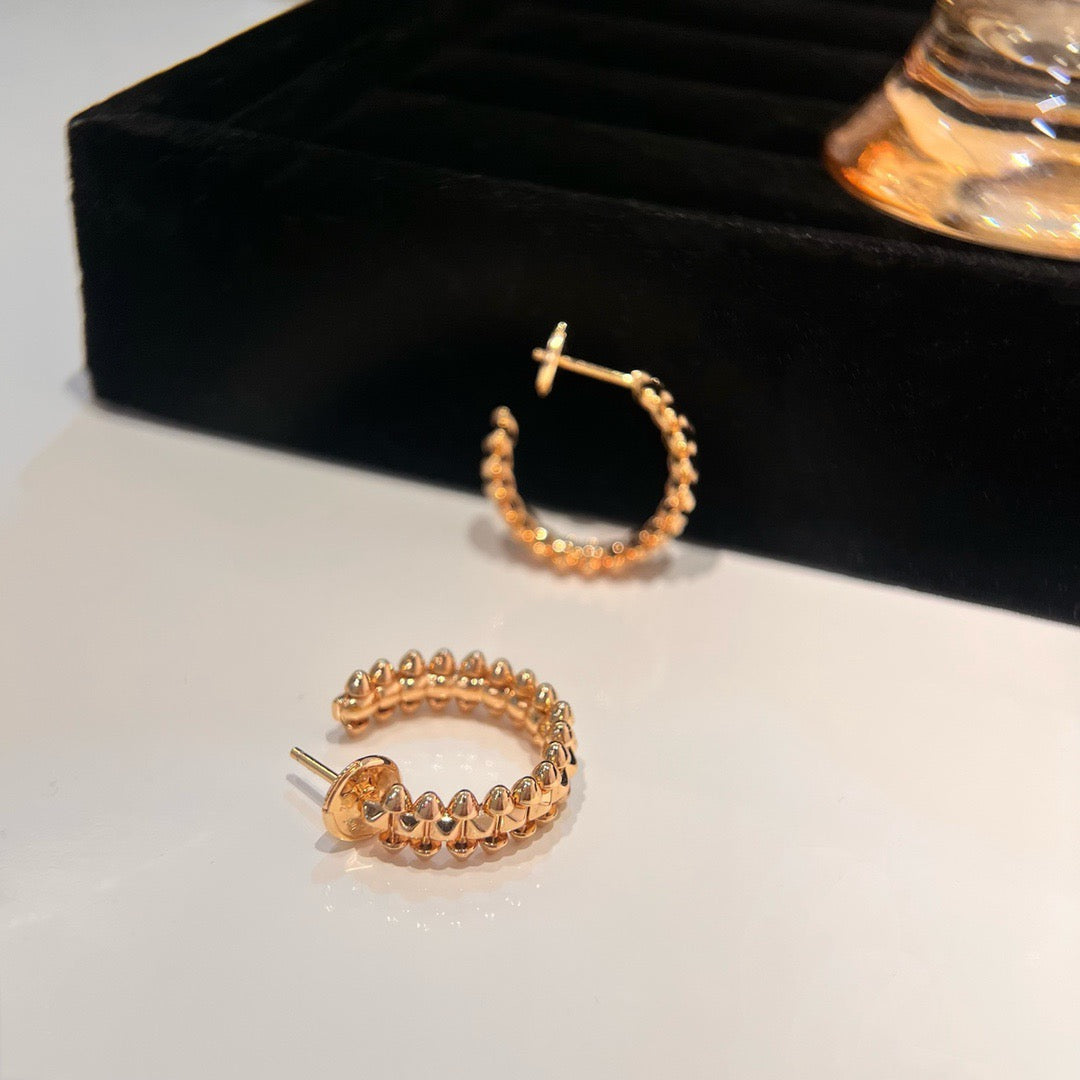 [Bijoux de luxe] Petites boucles d'oreilles créoles CLASH