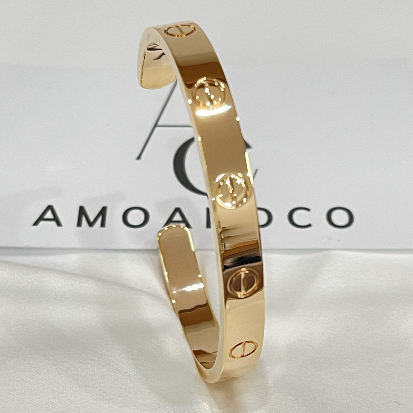 [Bijoux de luxe] Bracelet Love 6,1 mm avec manchette ouverte 