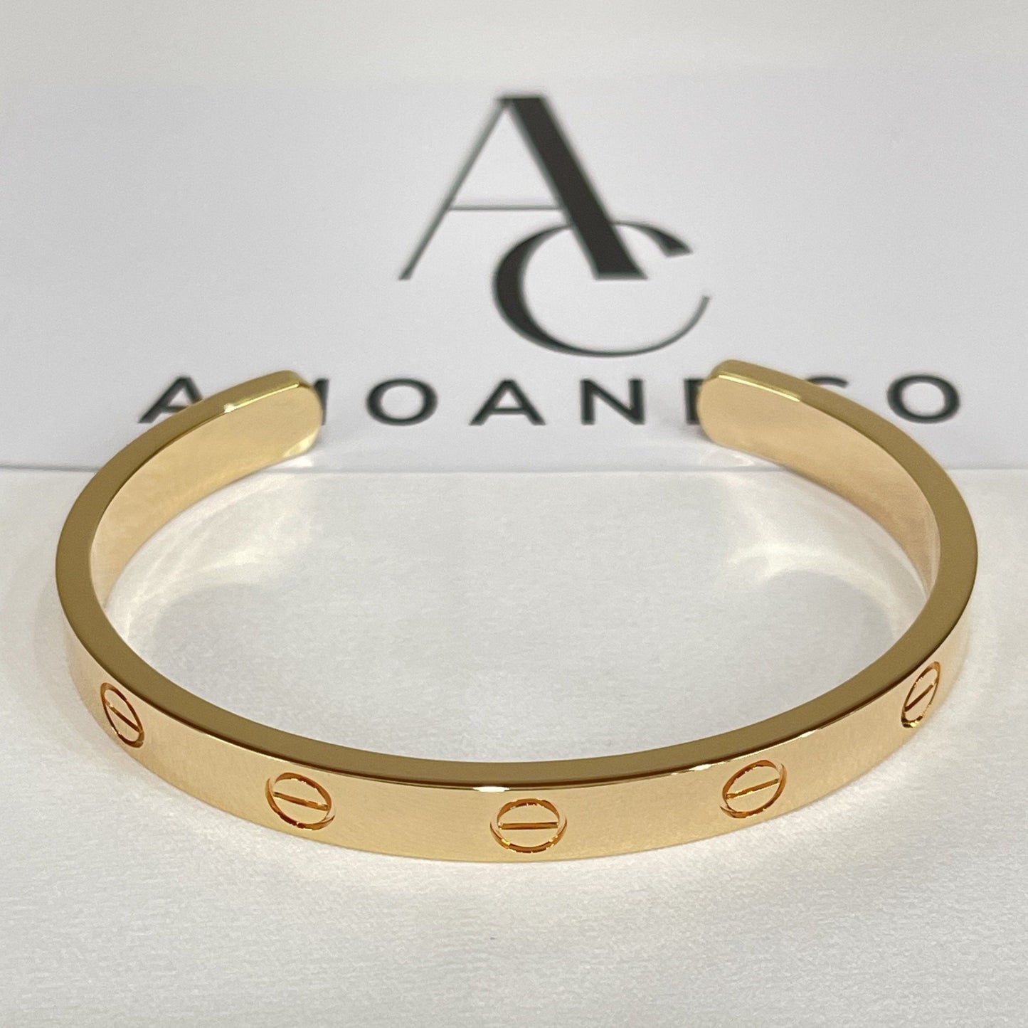 [Bijoux de luxe] Bracelet Love 6,1 mm avec manchette ouverte 