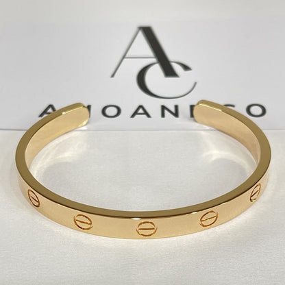 [Bijoux de luxe] Bracelet Love 6,1 mm avec manchette ouverte 