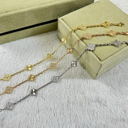 [Bijoux de luxe] BRACELET LASER DIAMANT À 6 MOTIFS CLOVER
