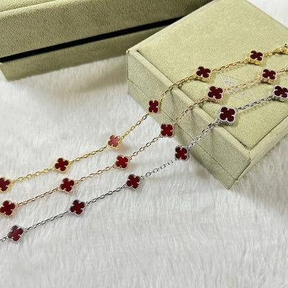 [Bijoux de luxe] Bracelet en agate rouge à six motifs